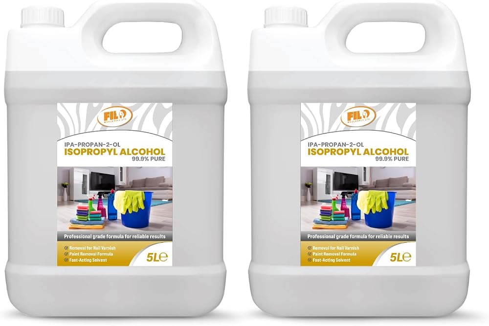 FILO Isopropyl Alcohol 99.9% 2x5L Lab Grade IPA Cleaning Solvent