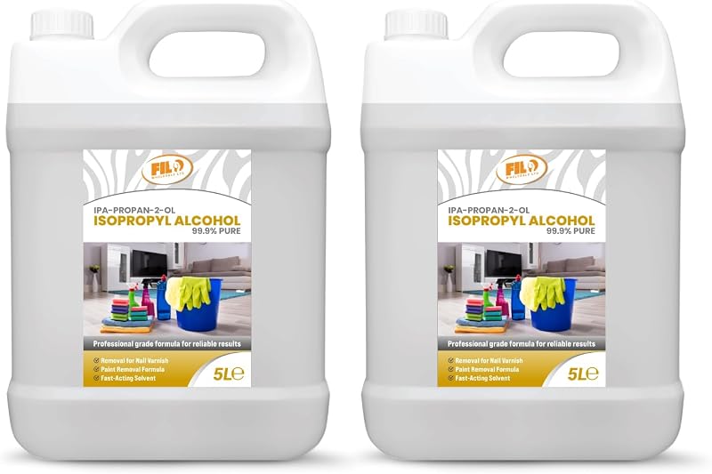 FILO Isopropyl Alcohol 99.9% 2x5L Lab Grade IPA Cleaning Solvent