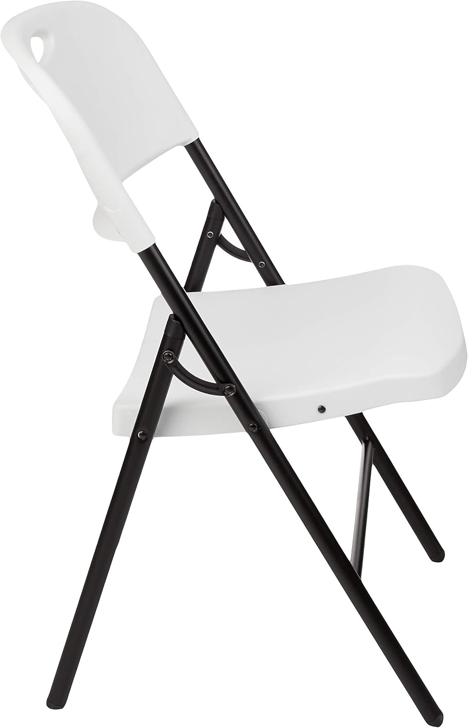 Basics Folding Plastic Chair, 350-Pound Capacity, Black, 6-Pack: Furniture & Decor