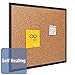 Quartet Cork Board, Bulletin Board, 4' x 3' Corkboard, Black Frame (2304B)