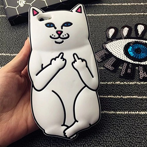 3D Cute Cartoon Middle Finger Pocket Cat Soft Rubber Silicone Gel Phone Case Cover For Sony Xperia M4 Aqua