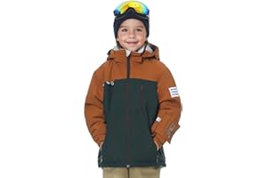 MONTFLIX Kids Ski Jacket Waterproof Warm Winter Snow Coat With Hooded Outdoor Snowboarding Skiing Jackets for Girls Boys