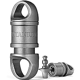 TISUR Titanium Quick Release Keychain, Detachable Swivel Small Carabiner Key Chain, Key Ring Holder for Car Keys