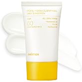 celimax Pore+Skin Clarifying Daily Sunscreen, 1.69 fl.oz | No White Cast, Sunscreen with TXA &amp; Niacinamide, SPF50, Non-Sticky, For All Skin Tones, Korean Skin Care, Face Moisturizer