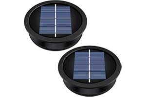 X-PREK 2 Pack Replacement Solar Light Parts(Top Size 3.2 inches, Bottom Size 2.9 inches),7 Lumens Warm White LED Waterproof Solar Light Replacement Top Kit for Outdoor DIY Hanging Lanterns