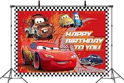 Car Racing Birthday 7x5ft Backdrop Racing Car Story