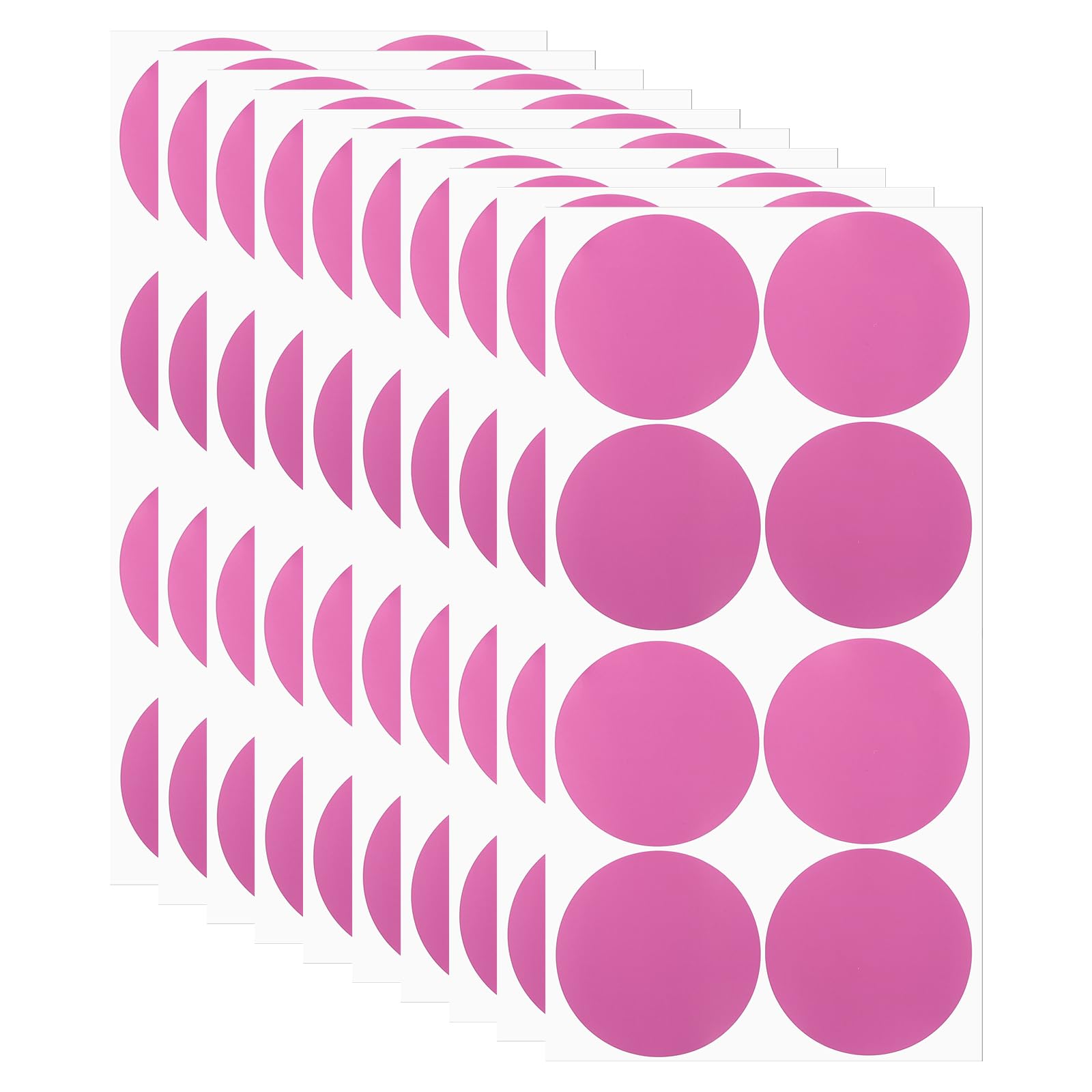 PATIKIL Round Colored Stickers 2", 30 Pcs Removable Sticky Writable Circle Coding Labels for Office Shop Home Classroom Marking Classification, Rose Red