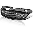 Spec-D Tuning Matte Black Mesh Bumper Hood Grille Grill Compatible with 2004-2005 Honda Civic 2/4 Dr Coupe Sedan