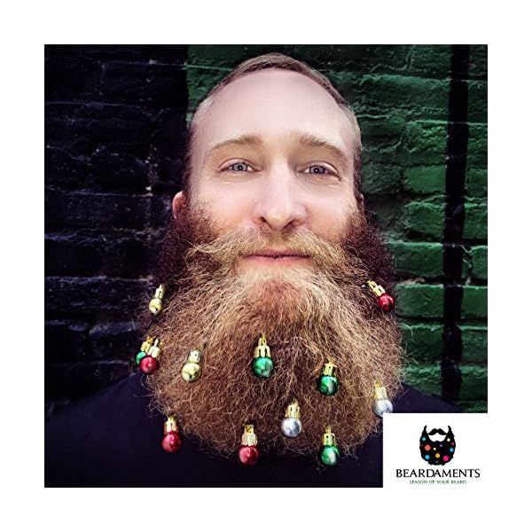 BEARDAMENTS Beard Ornaments - The Original 12pc Colorful Christmas Facial Hair Baubles for Men in the Holiday Spirit… - Image 6
