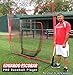 PowerNet Baseball & Softball Practice Net 7x7 FT, Outdoor Baseball Training Equipment for Pitching & Batting Practice (Black Net)