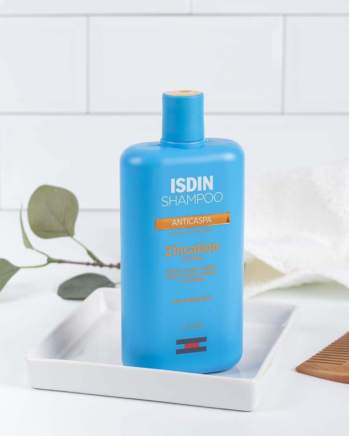 Isdin Zincation Anti-Dandruff Shampoo Frequent Use - 1 x 400 ml, white, 400 ml (Pack of 1) - Image 4