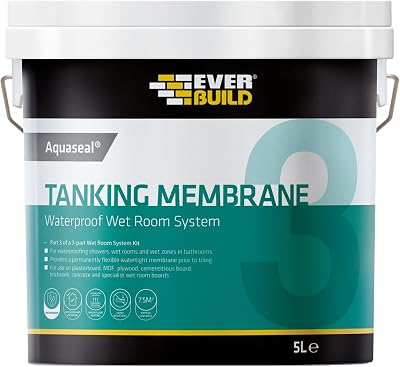 Everbuild Aquaseal Waterproof Tanking Membrane 5 Litre Blue Flexible Easy Apply