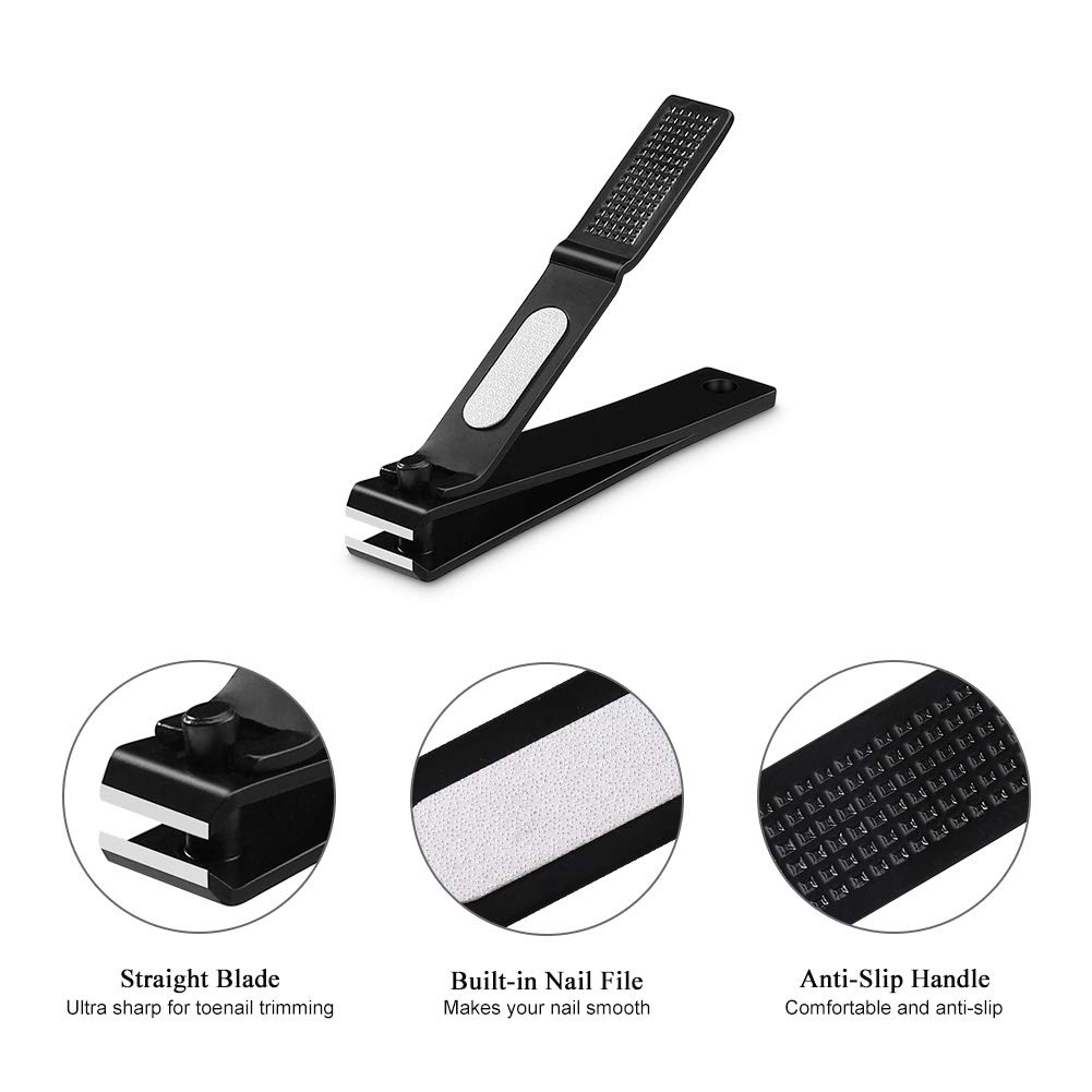 Nail Clippers Set, Ultra Sharp Sturdy Fingernail and Toenail Clipper Cutters with Visibly Tin Case by HAWATOUR : Beauty