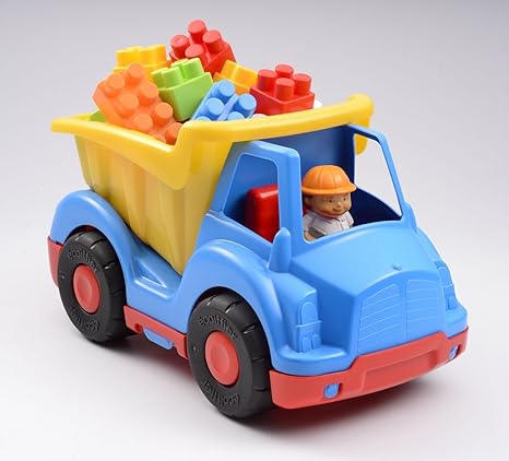 Ecoiffier Dump Truck und Baustein-Set