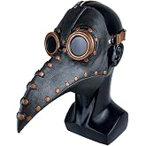 Stegosaurus Plague Doctor Bird Mask Long Nose Beak Cosplay Steampunk Halloween Costume Props Latex Material