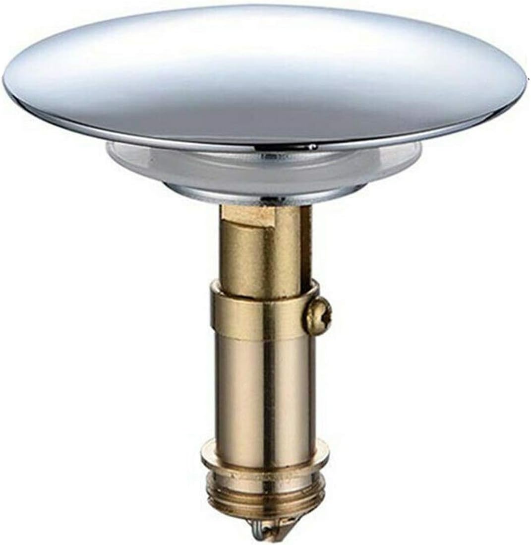 Chrome Basin Waste Pop Up Bathroom Sink Push Button Click Clack Plug Bolt