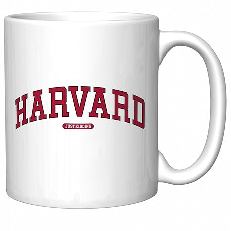 Amazon.com: Taza de café Harvard (Just Kidding): Kitchen ...