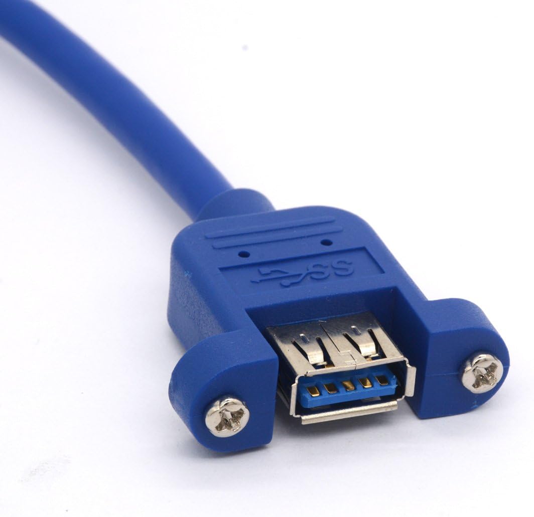 OpenII USB 3.0 Extension Cable USB 3.0 Male to Female Adapter Cord with Screw Panel Mount For Industrial Computer PC 30CM - Image 3