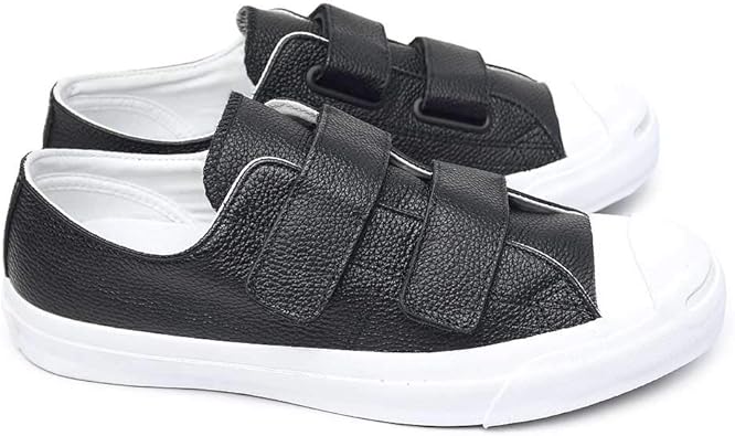 Amazon コンバース ジャックパーセル スニーカー V 2 Srk レザー Rh ユニセックス レディース メンズ ローカット 紐なし マジックテープ V 2 Srk Leather Rh 1cl401 1cl402 1cl402 ブラック 23 0cm Usa4 シューズ バッグ