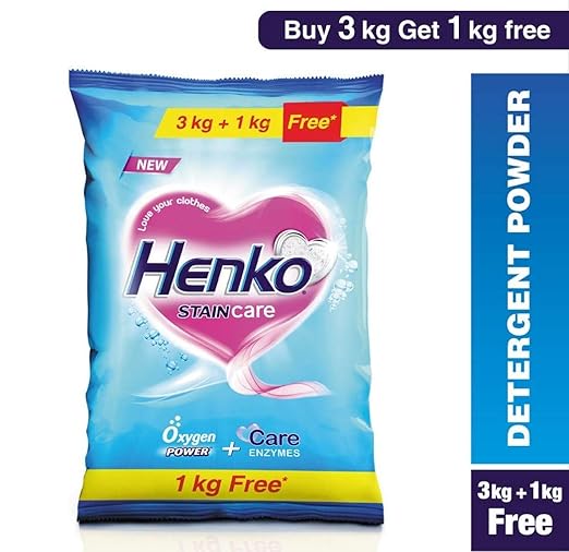 Henko Stain Care Powder 3 kg with 1 kg Free