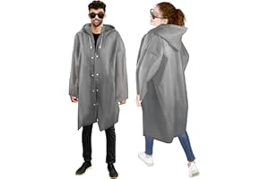 Duxesuk Reusable Raincoat for Adults, Emergency Survival Kit With Hoods And Sleeves, Rain Ponchos for Men and Women