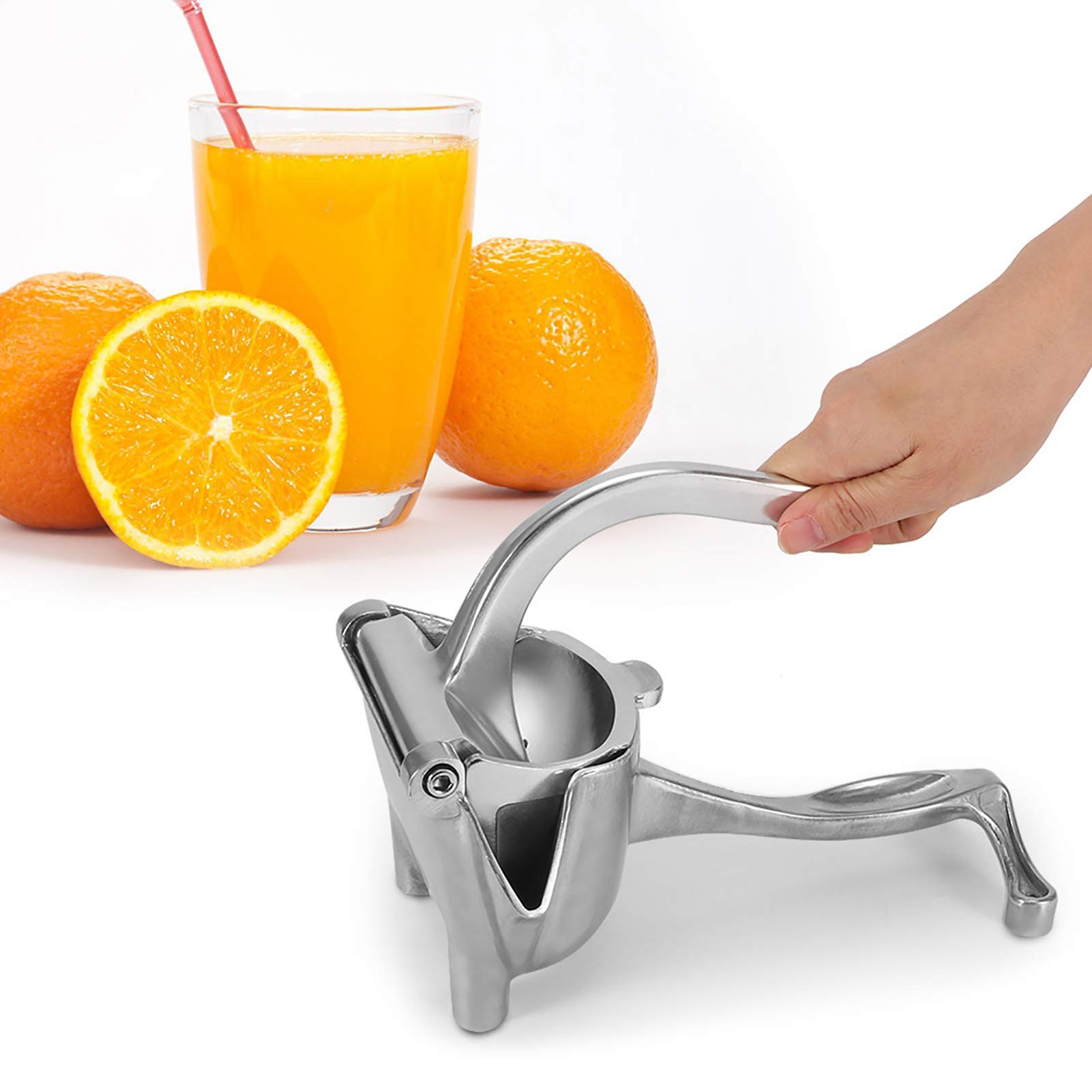 Manual Fruit Squeezer Stainless Steel Fruit Squeezer Portable Manual Fruit Juicer Lemon Orange Squeezer Extractor Squeezing Tool