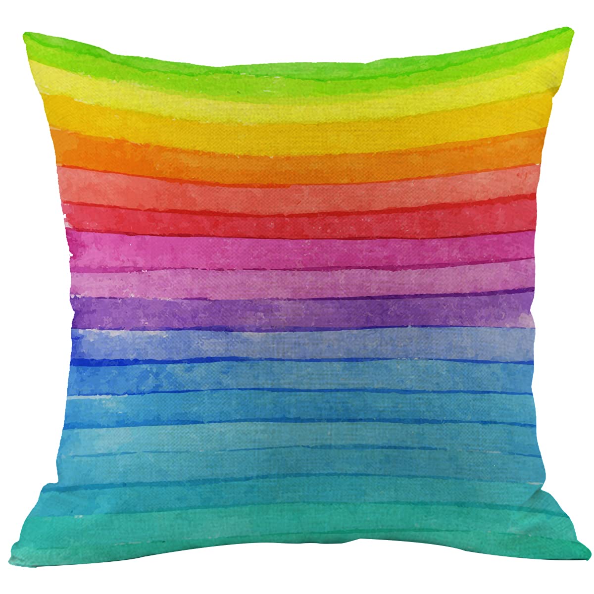 CANSEGO Rainbow Pillowcases LGBT Love Is Love Stripes Geometric Summer Colorful Throw Pillow Cushion Covers Cotton Linen for Men Women Boys Girls Living Room 18x18 Inch