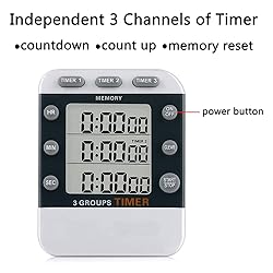 MOSTRUST Digital Dual Kitchen Timer, 3 Channels