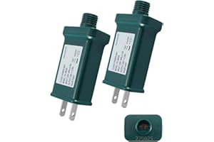 QNBES 29V 0.28A 8W Power Supply Class 2 Transformer TS-8W29V Fit for LED String Light Holiday Lighting Christmas X-Mas Tree, 1/2in 12mm Left Positive Adapter, Raintight IP44 Plug Connector, 2Pcs