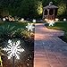 CERCHIO Christmas LED Pathway Lights 3D Snowflake Flash Lighting Garden Stake Lights Outdoor Decoration Waterproof for Landscape Garden Lawn Patio Halloween Thanksgiving Christmas Party 2 Pack