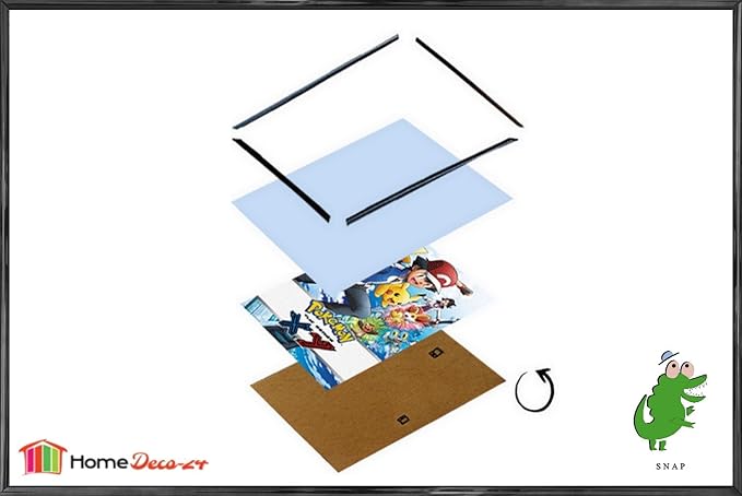 Schnappy Kunststoff Klemmleisten Set 61 x 91,5 cm Schwarz Hochglanz in verschiedenen Grössen und günstigen Mengenpaketen, hie