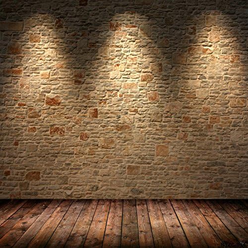 5X7ft Photography Backdrops Studio Light From Brick Wall With Wood Floor for Thick Cloth
