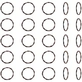 PH PandaHall 20Pcs Alloy Tibetan Style Linking Rings for Jewelry Making | Red Copper,Circle Frames,22x1.5mm,for Necklaces,Bracelets,Jewelry Making