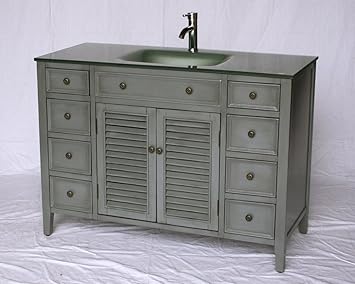 Amazon Com 48 Inch Cottage Style Single Sink Bathroom Vanity