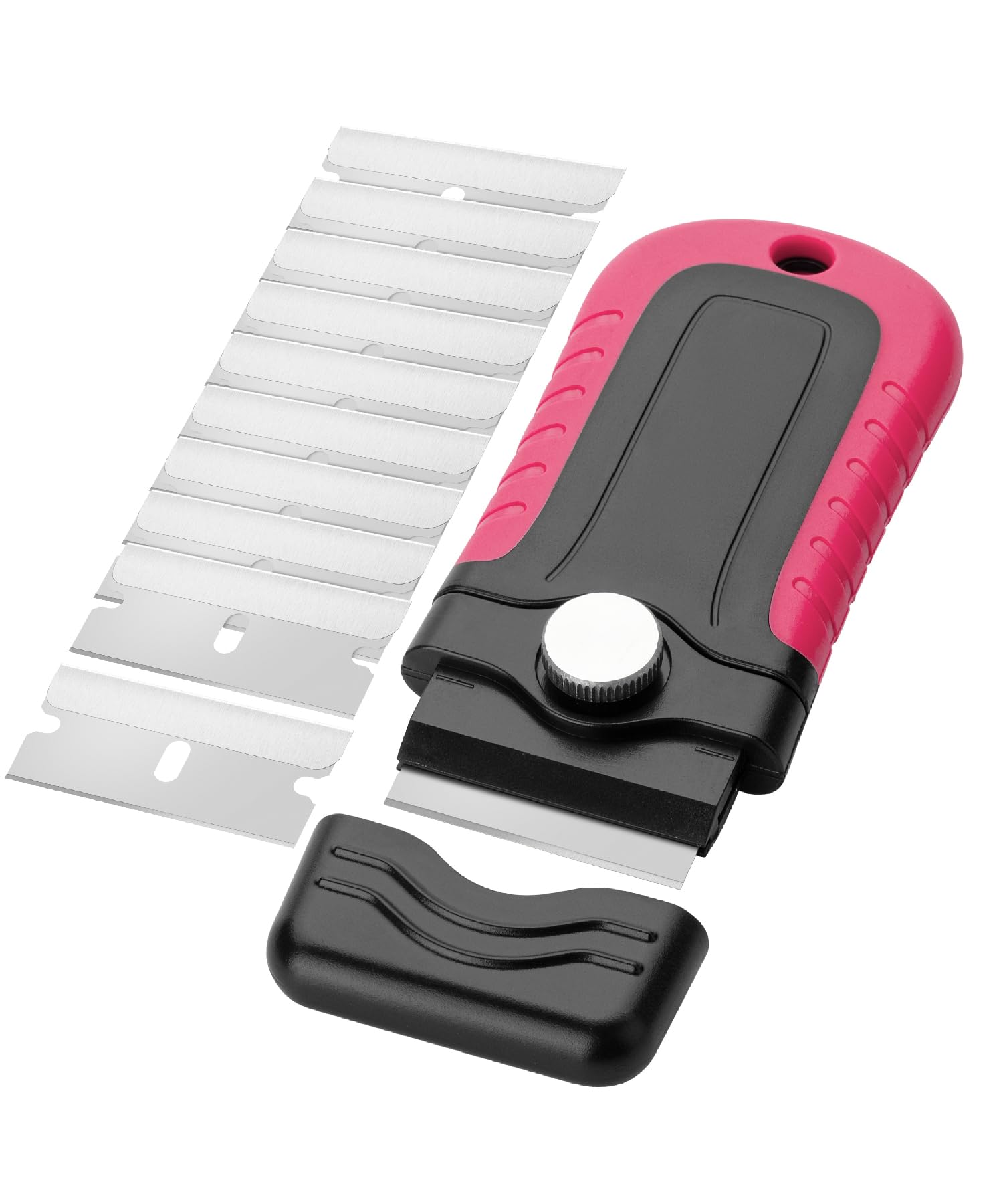 Photo 1 of Bates- Razor Blade Scraper, Pink, Locking Razor Scraper Set with 10 Extra Stainless Steel Blades, Window Scraper, Scraper Tool, Glass Scraper, Scraper Blades, Paint Scraper Blade Scraper for Cleaning
