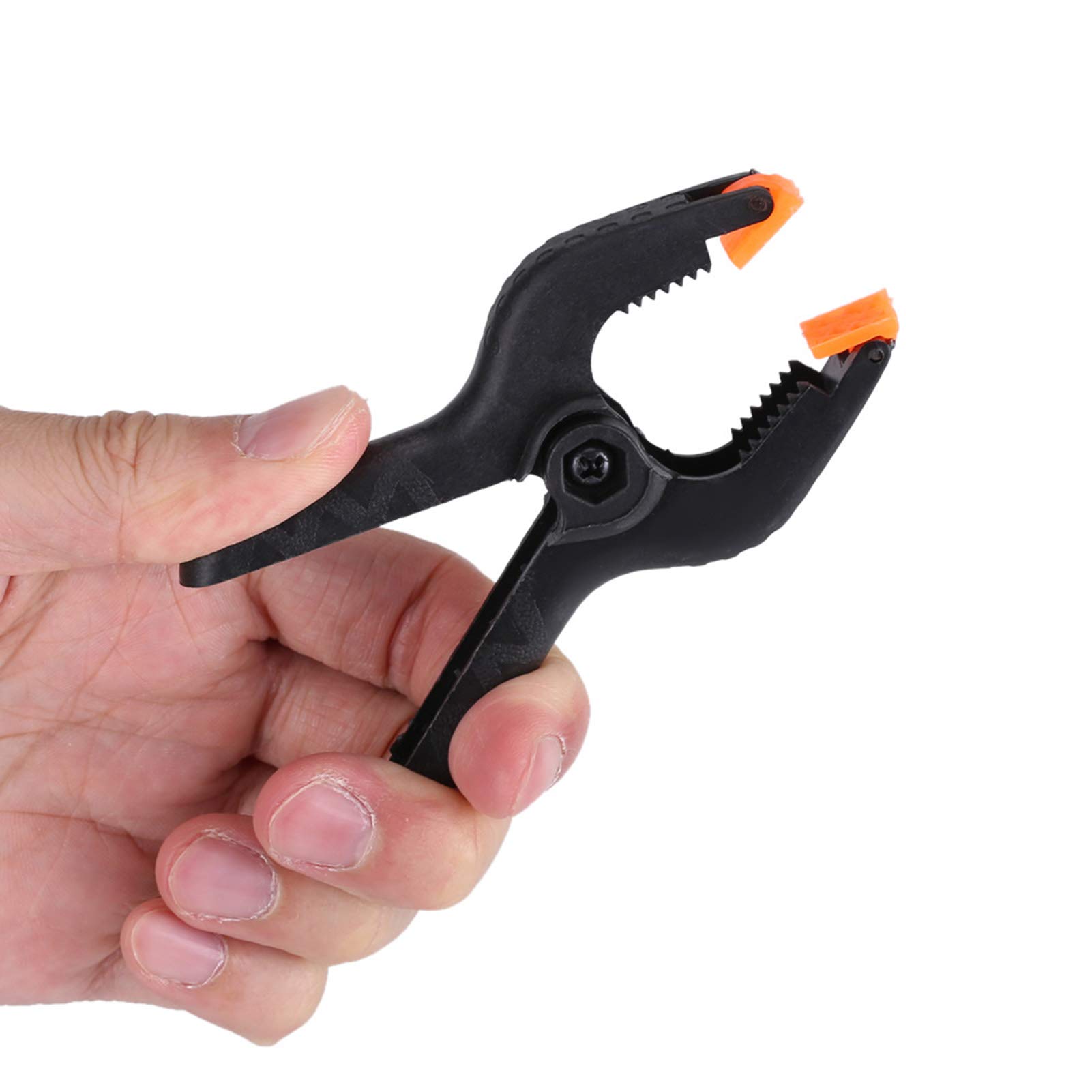 10pcs 3inch A Type Black Multifunctional Plastic Spring Clamp Clip DIY Woodworking Tool for Home Improvement and Photography Projects