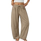 Trendy Queen Barrel Sweatpants Womens Wide Leg Pants Baggy Palazzo Lounge Comfy Flowy Pants Teen Girls Fall Clothes Outfits
