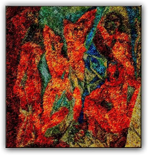 Original oil painting after Pablo picasso Les-Demoiselles-d Avignon, Original oil painting from Pablo Picasso By Junfeng,
