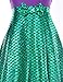 Princess Mermaid Green Dress Costumes for Toddler Little Girls with Headband,Crown,Mace,Gloves,Necklace,Earrings 2T 3T