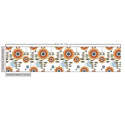 Ambesonne Flower Fabric by The Yard, Retro Style