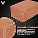 Forbidden Road Cork Yoga Block Yoga Brick 1 Pack to Support Back Bends and Select Standing (1 Cork Block Pack, 4 * 6 * 9 inch)