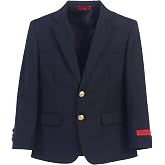 Gioberti Boys Formal Blazer Jacket, Fully Lined Single Breasted Suit Coat | Gold-tone cufflink buttons with spare solid buttons, notch lapel, chest and flap pockets, for weddings, Easter, church