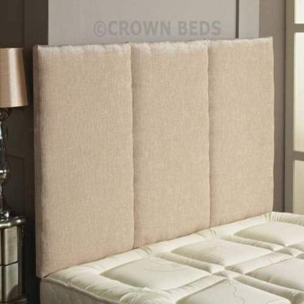 CROWNBEDSUK quality alton chenille headboard in 2ft6,3ft,4ft,4ft6,5ft,6ft Stone, 2ft6 (small single) 20