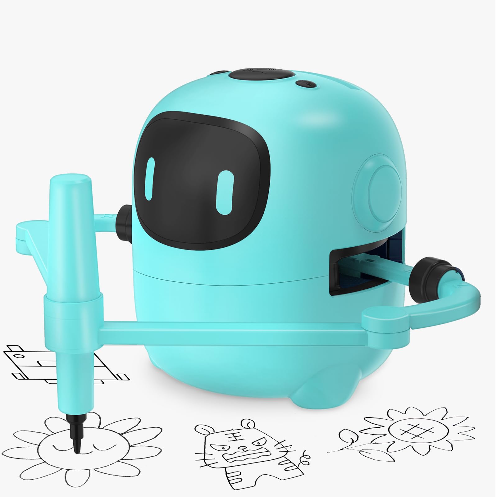 Photo 1 of KRSEUB Upgraded Drawing Robot for Kids,Magic Drawing Robot with Cards,Interactive Montessori & Screen-Free Smart Robot Drawing Machine,Creative STEM Toy for 3-10 Aged Chidren Gift?Blue-Black?