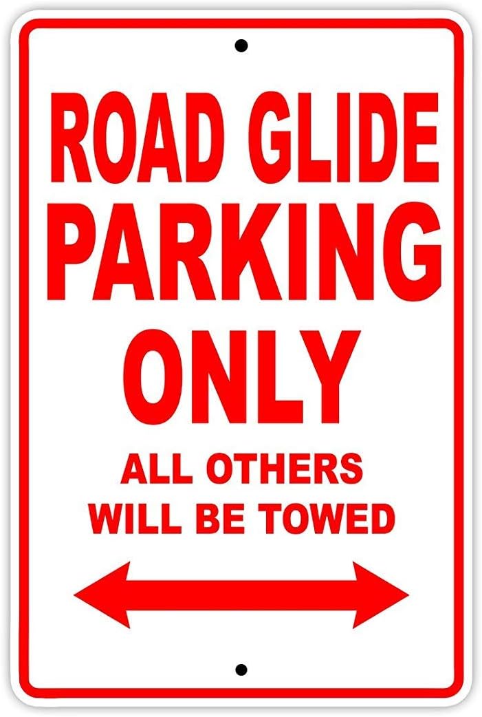 crysss Harley Davidson Road Glide Parking Only All Others Will Be Towed Motorcycle Bike Novelty Garage Aluminum 8x12 inch Sign Plate