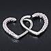 16g Clear/Pink Cubic Zirconia Heart Surgical Steel Daith Tragus Cartilage Earring Piercing (Pink)