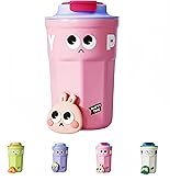 IRNATO Cute Women's 12 oz Coffee Mug, Double Wall Stainless Steel Coffee Mug, Reusable, Leakproof Travel Mug with Lid and Handle, Great Gift for Women and Girls