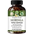Organic Veda Triple Complex Moringa Leaf Extract Capsules - 20 X Concentrated with Organic Moringa Seed & Fruit Powder Vitamin, Antioxidant - Joints, Energy, Sleep Support - 60 Vegan Capsule