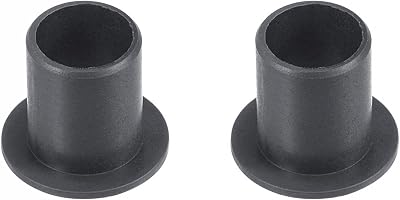 sourcing map Flanged Sleeve Bearing 10mm Bore 12mm OD 15mm POM Oilless Bushing