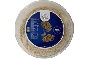 Har Bracha Vanilla Curly Halva (8.8oz) | Authentic Mediterranean Sesame Dessert Candy | Rich, Flaky & Sweet Middle Eastern Treat | Kosher, Vegan, Handcrafted Tahini Halva